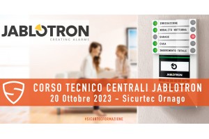 Jablotron programmazione centrali: iscriviti al corso a ORNAGO